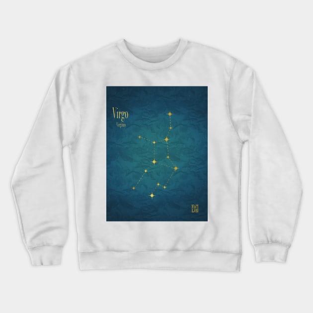 Night Sky Constellations - Virgo Crewneck Sweatshirt by fiatluxillust